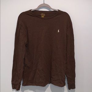 Polo by Ralph Lauren long sleeve brown shirt!!
